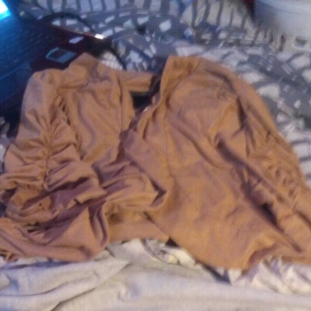 ashley stweart tan swade half jacket